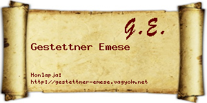 Gestettner Emese névjegykártya